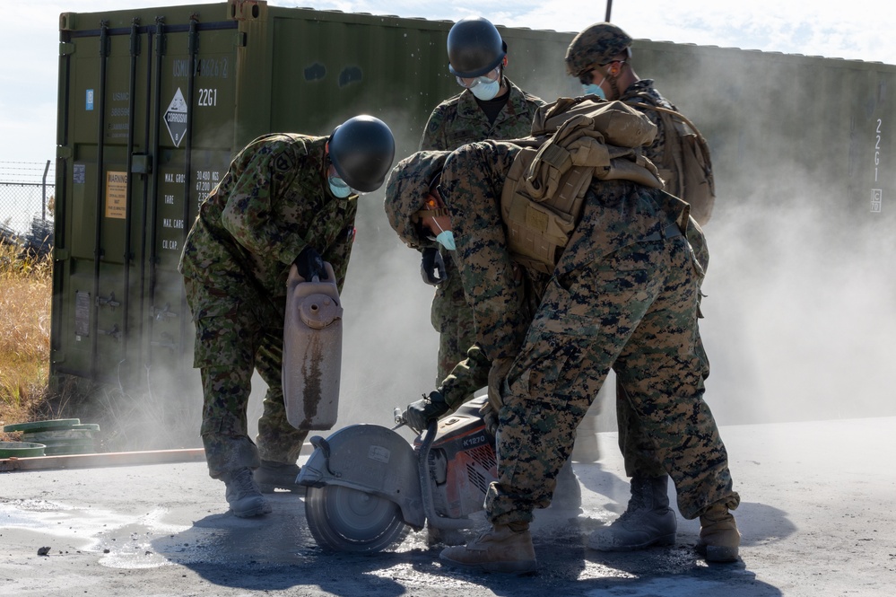 Exercise Active Shield 2022: US Marines show Japan Ground Self-Defense Force members Airfield Damage Repair