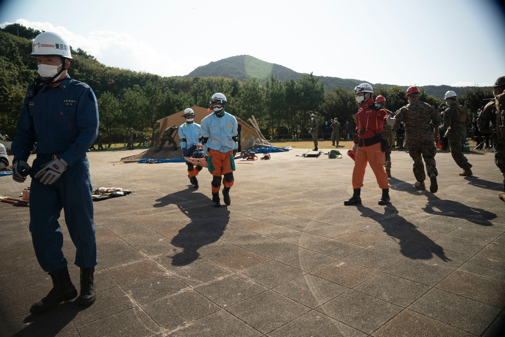 9th Engineer Support Battalion Marines Participate in  Humanitarian Aid/Disaster Relief Demonstration  with Japan Ground Self Defense Force Counterparts