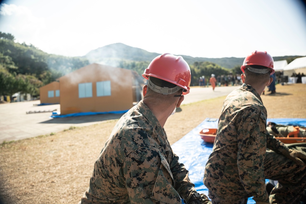 9th Engineer Support Battalion Marines Participate in  Humanitarian Aid/Disaster Relief Demonstration  with Japan Ground Self Defense Force Counterparts