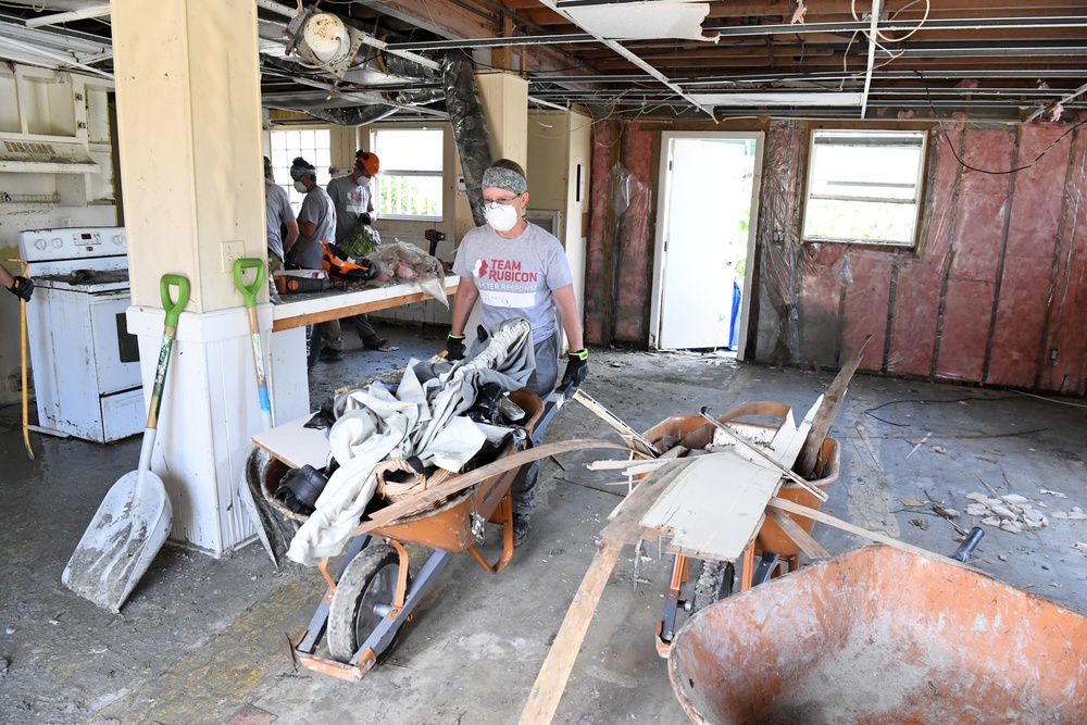 Team Rubicon Cleans Up a House Damaged by Hurricane Ian