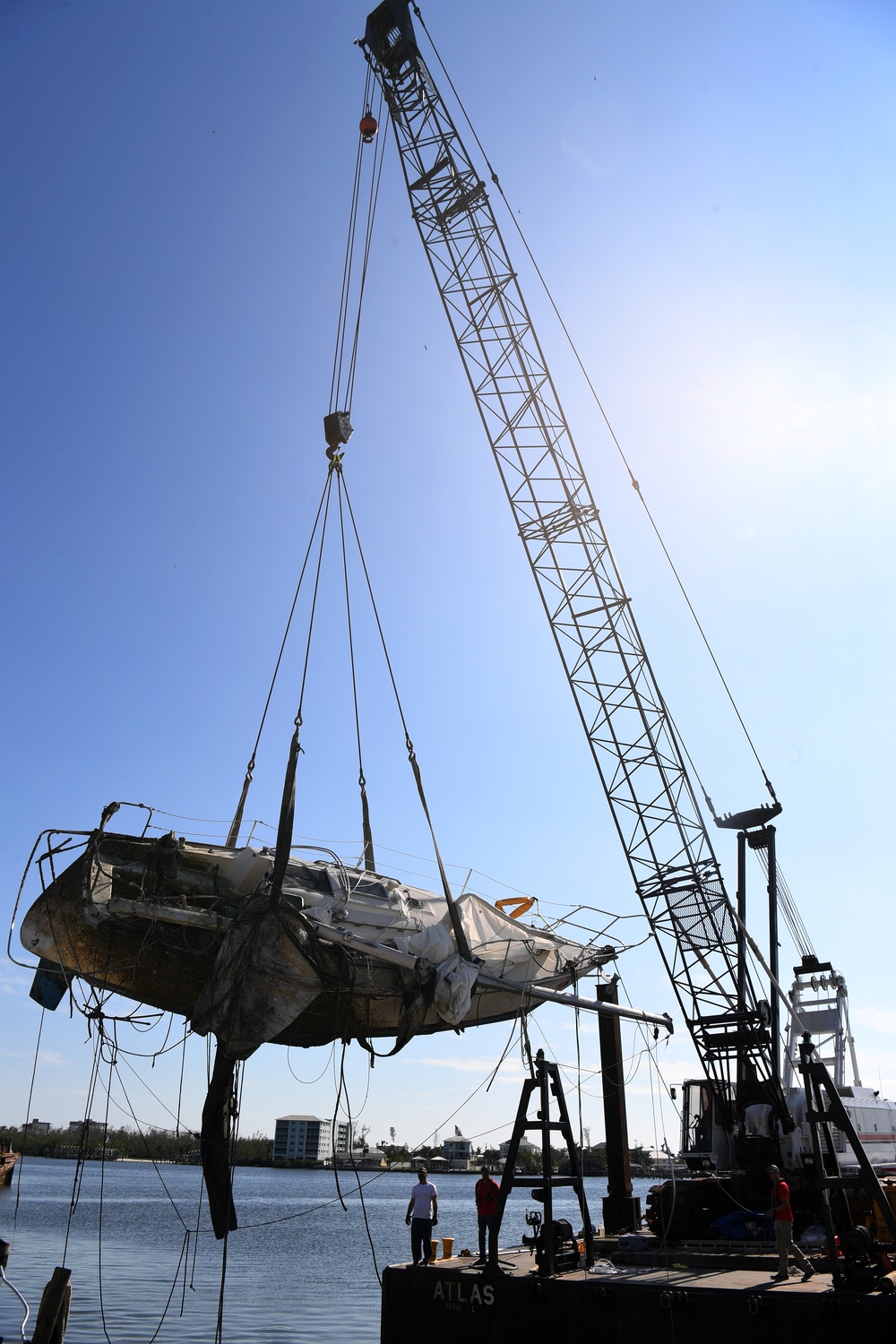 Crews Work to Get Displaced Vessels Out of the Waterways