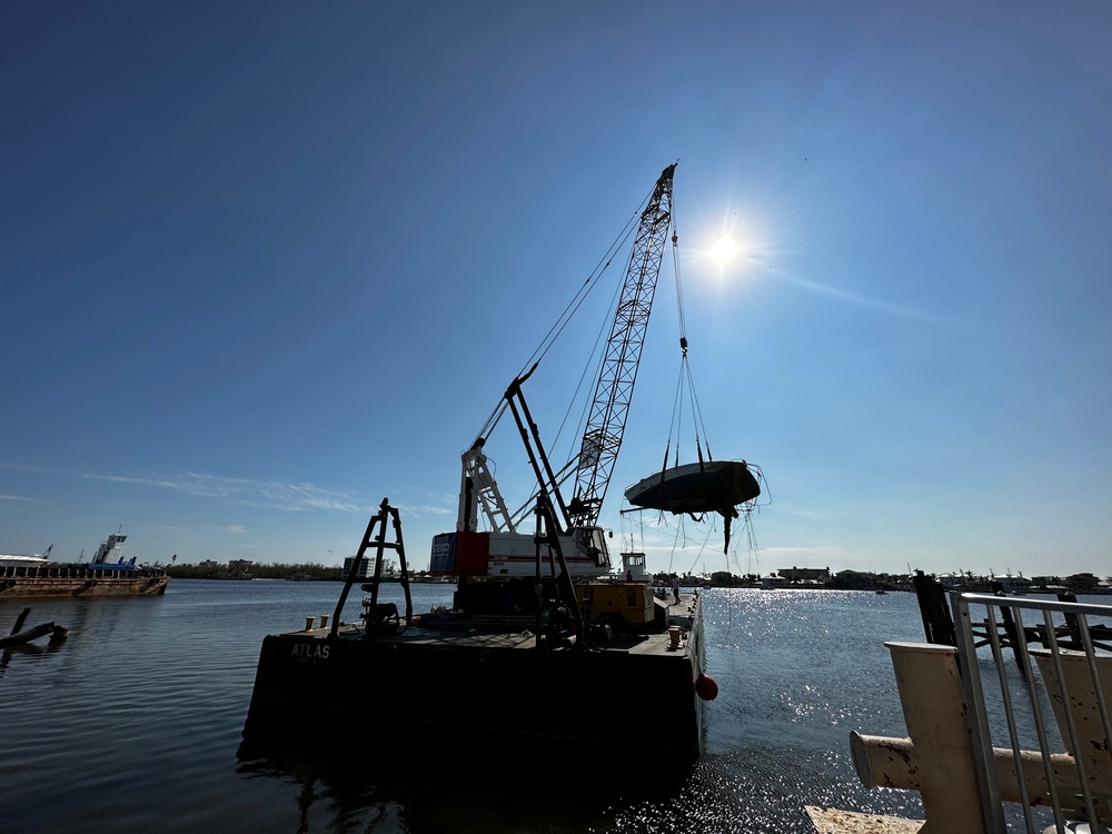 Crews Work to Move Displaced Boats Following Hurricane Ian