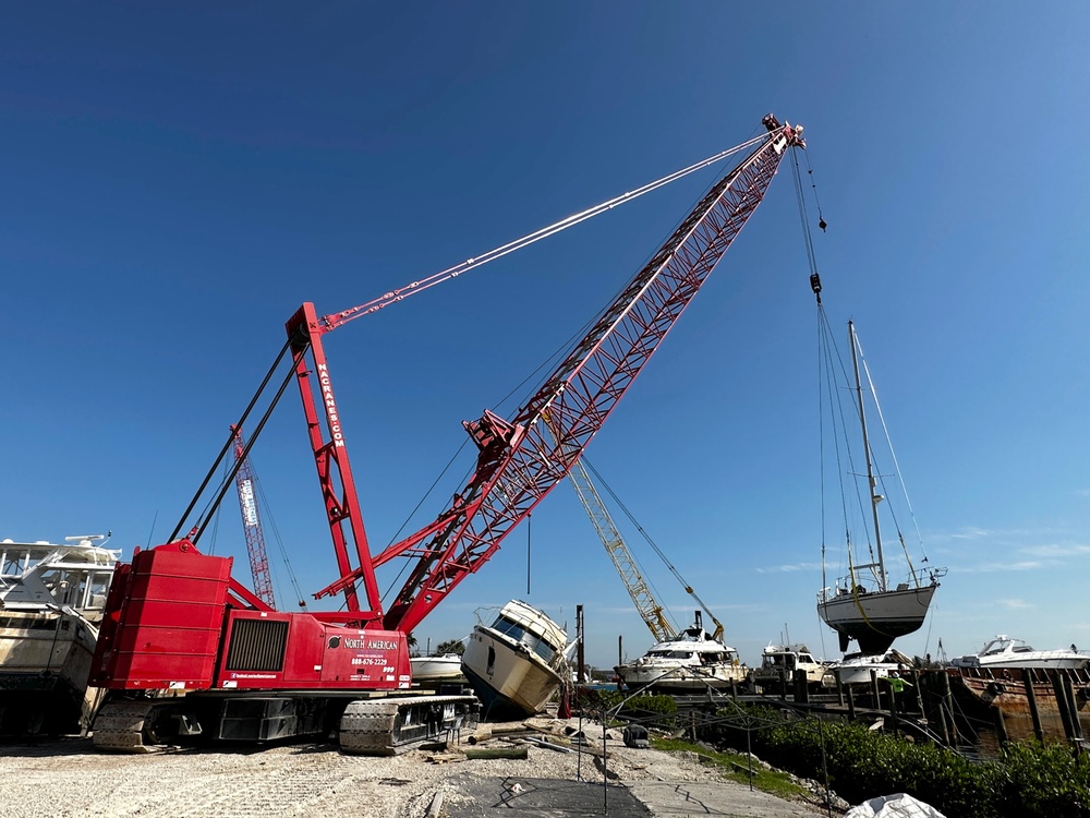 Crews Work to Move Displaced Vessels