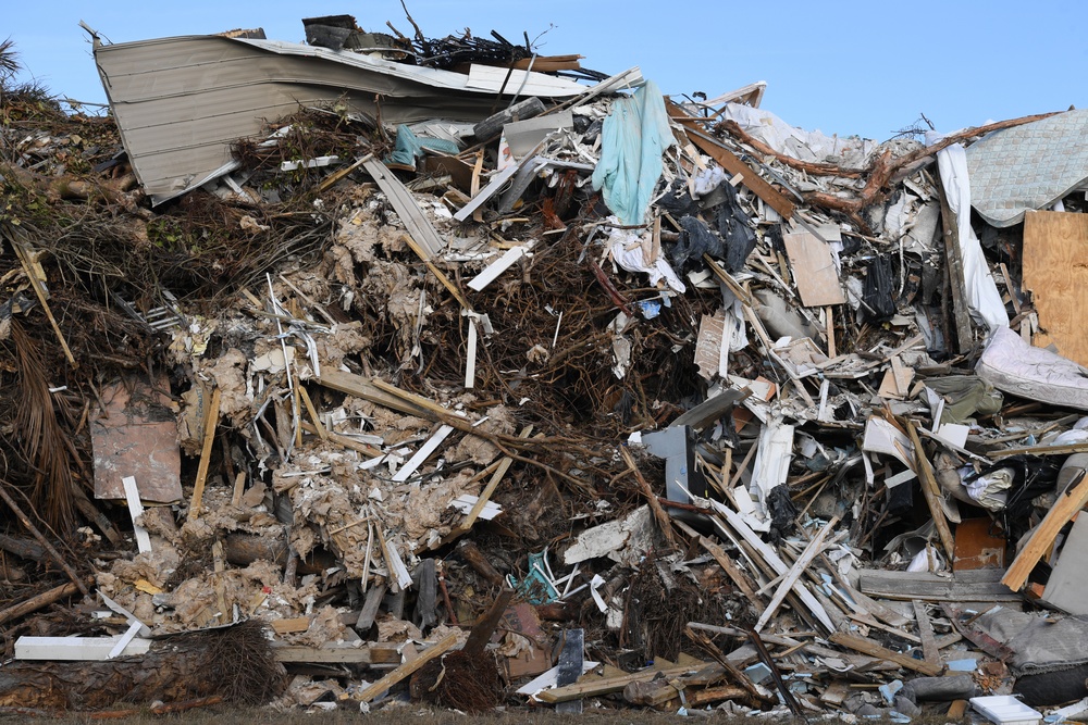 Piles of Debris Continue To Amass Following Hurricane Ian