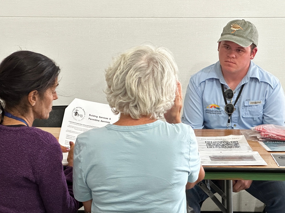 Local Residents Visit a FEMA-State Disaster Recovery Center in Fort Myers Beach