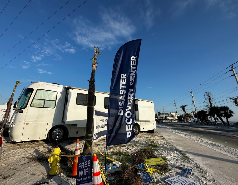 A Disaster Recovery Center is Set Up on Fort Myers Beach