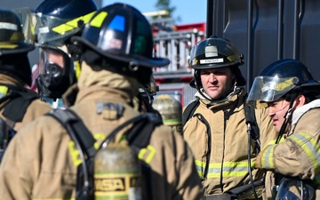 Tinker Fire and Emergency Services help train local fire academy students