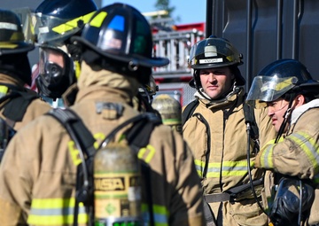 Tinker Fire and Emergency Services help train local fire academy students
