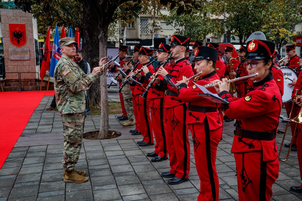 63rd Army Band performs with Albanian Armed Forces Band