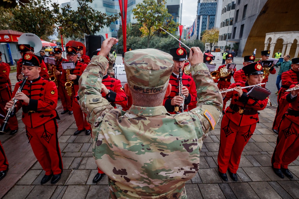 63rd Army Band performs with Albanian Armed Forces Band