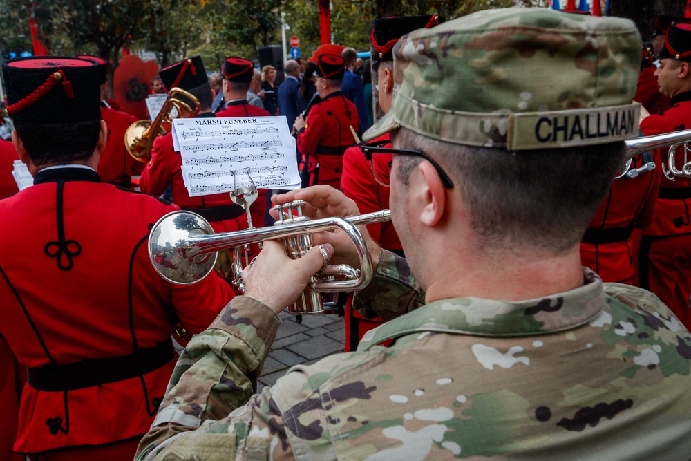 63rd Army Band performs with Albanian Armed Forces Band