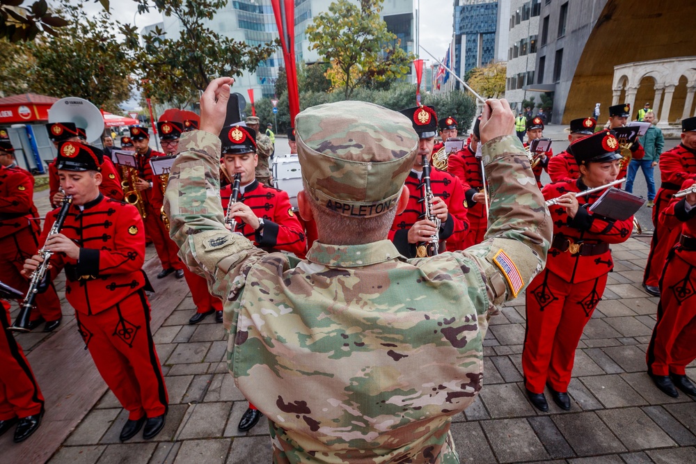 63rd Army Band performs with Albanian Armed Forces Band