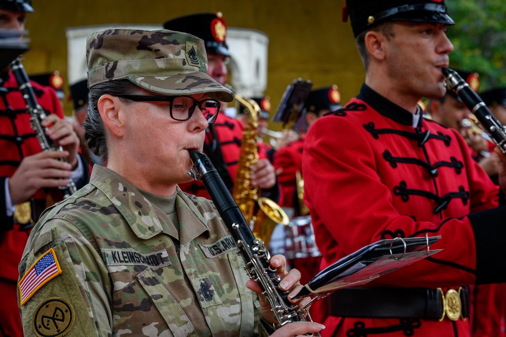 63rd Army Band performs with Albanian Armed Forces Band