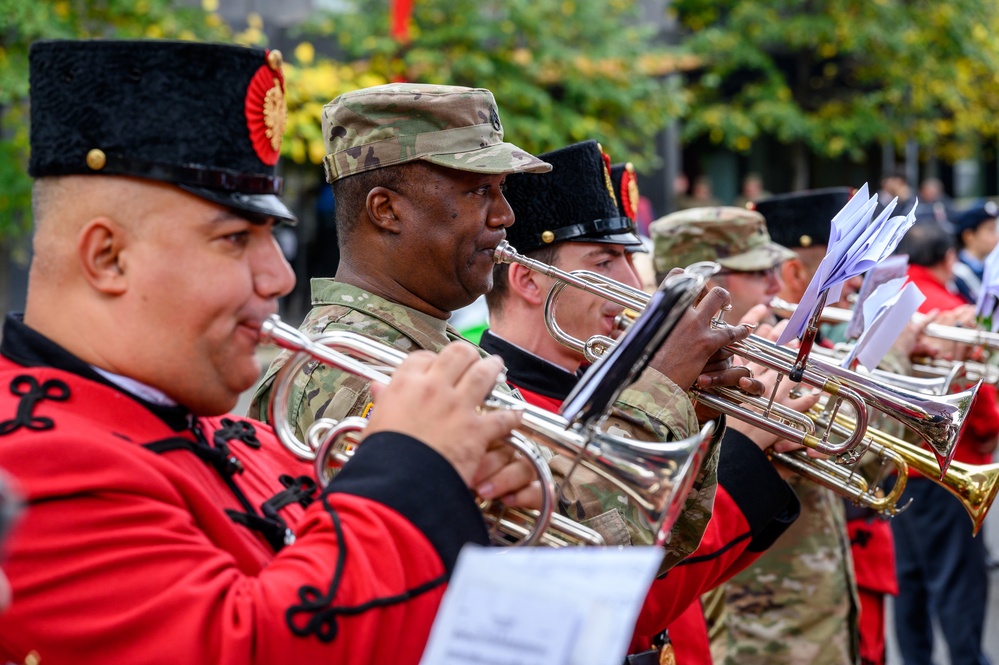 63rd Army Band performs with Albanian Armed Forces Band