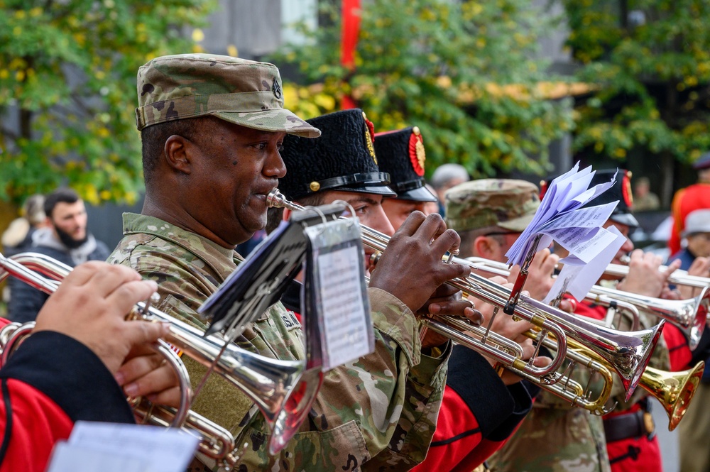 63rd Army Band performs with Albanian Armed Forces Band