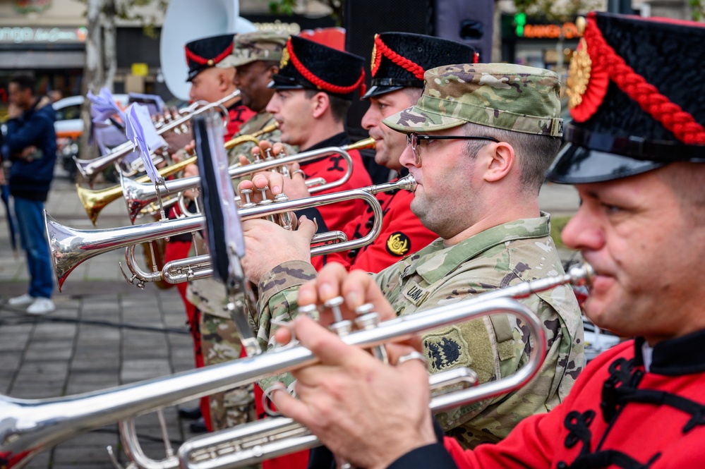 63rd Army Band performs with Albanian Armed Forces Band