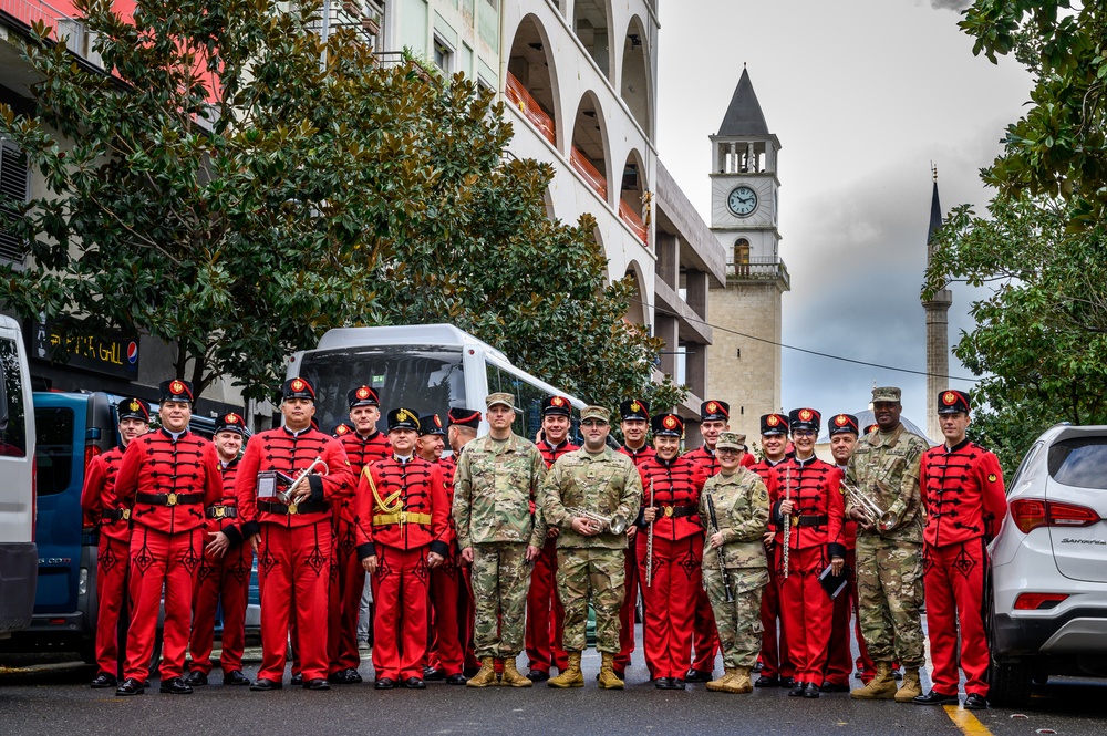 63rd Army Band performs with Albanian Armed Forces Band