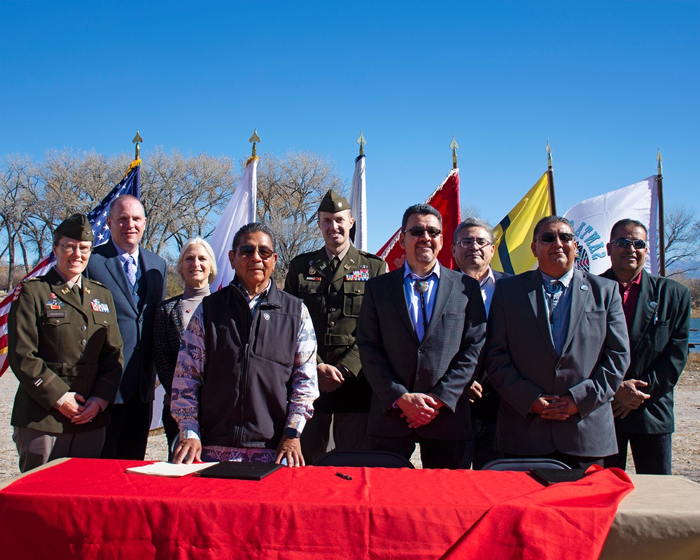 ASA(CW) joins two Pueblos to sign first of its kind design agreement to restore habitat in the Española Valley