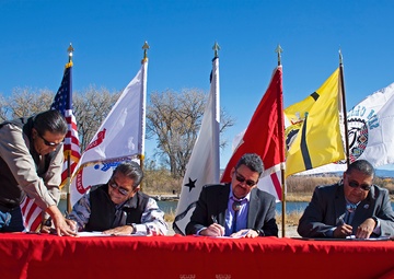 ASA(CW) joins two Pueblos to sign first of its kind design agreement to restore habitat in the Española Valley
