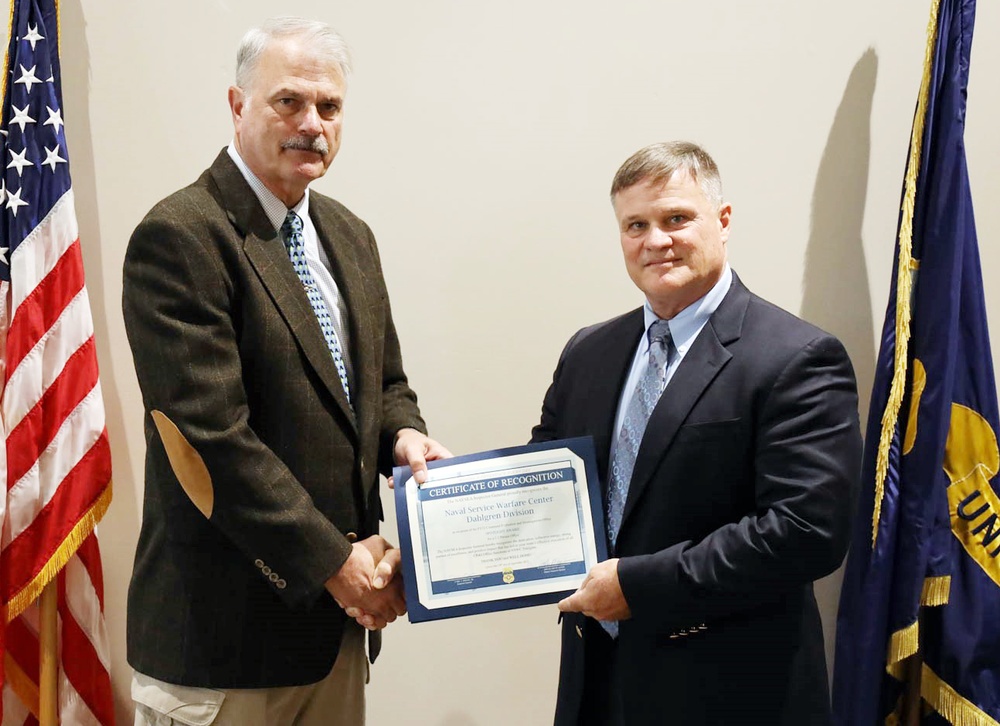 Robert Longworth Accepts NAVSEA IG’s CR&amp;I Office Spotlight Award Small Office of the Year