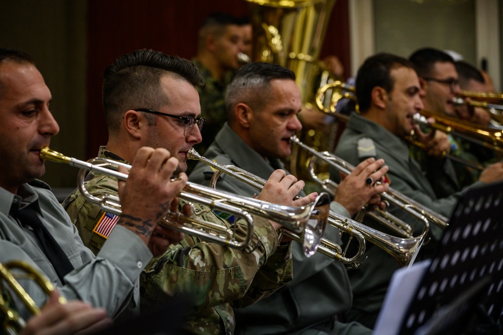 63rd Army Band rehearses with Albanian Armed Forces Band