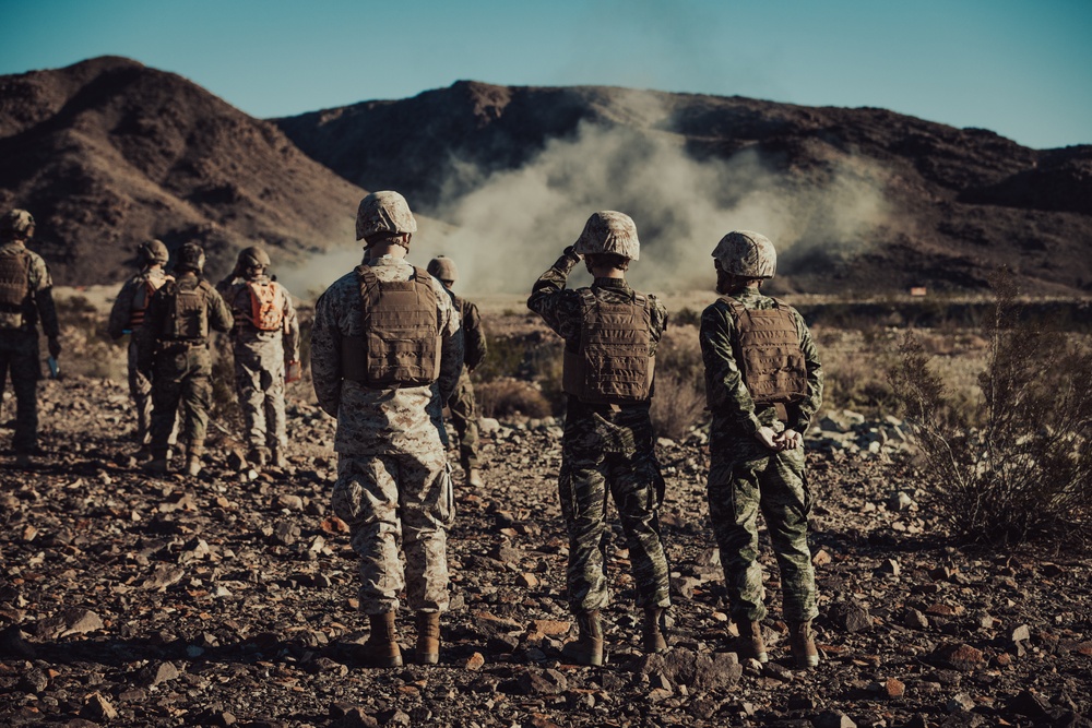 Gunsmoke in the trenches: 2/1 Marines conduct platoon attacks at range 410A