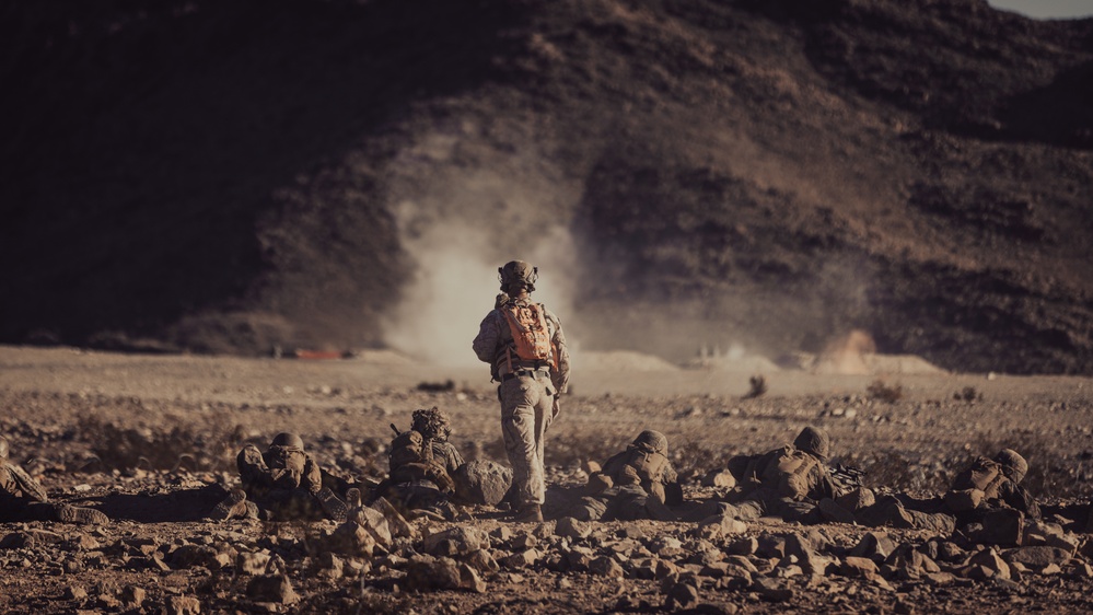 Gunsmoke in the trenches: 2/1 Marines conduct platoon attacks at range 410A