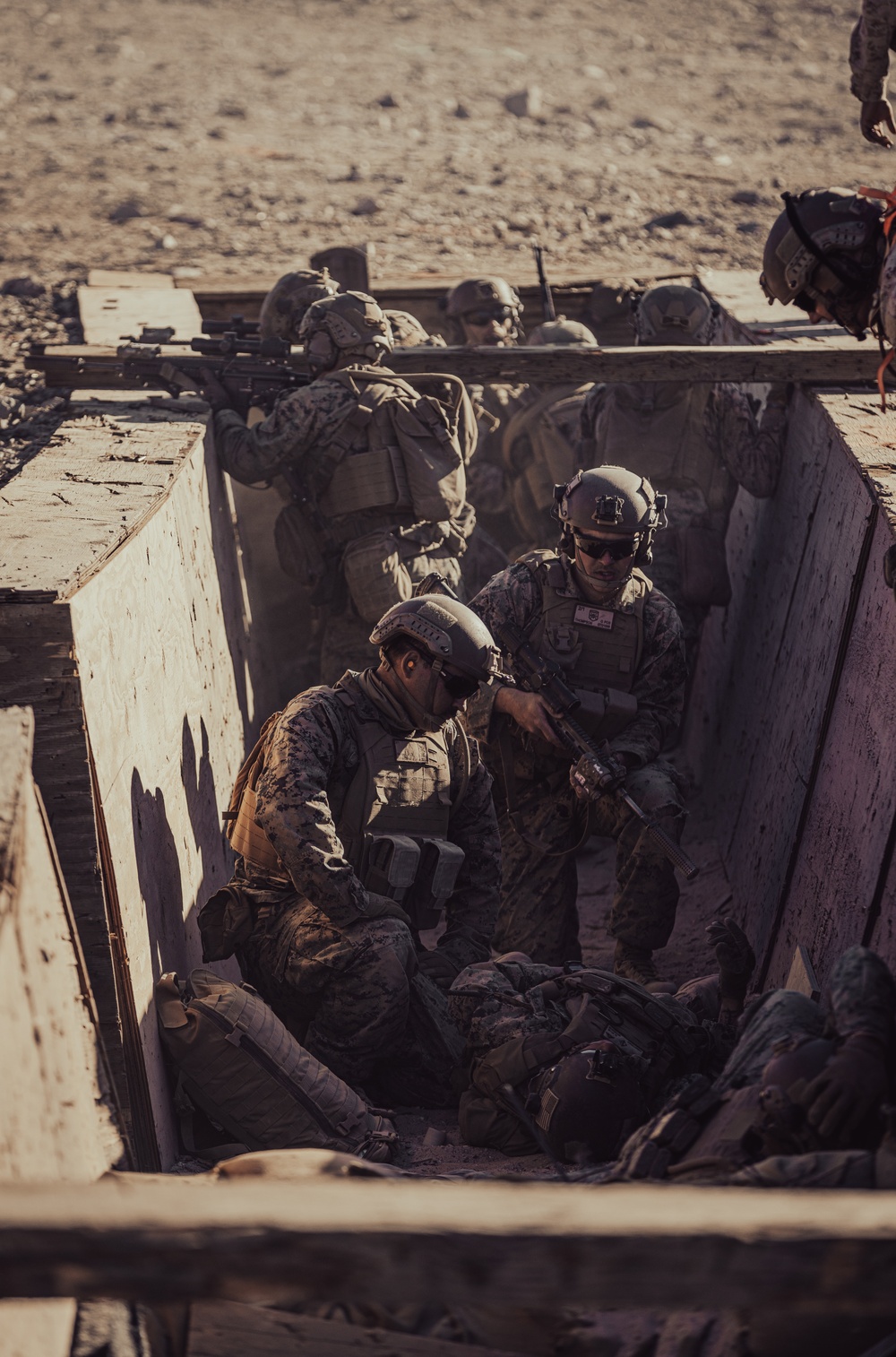 Gunsmoke in the trenches: 2/1 Marines conduct platoon attacks at range 410A