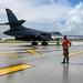 B-1B Lancers/A-10C Thunderbolts fly aerial integration sortie over Pacific Ocean