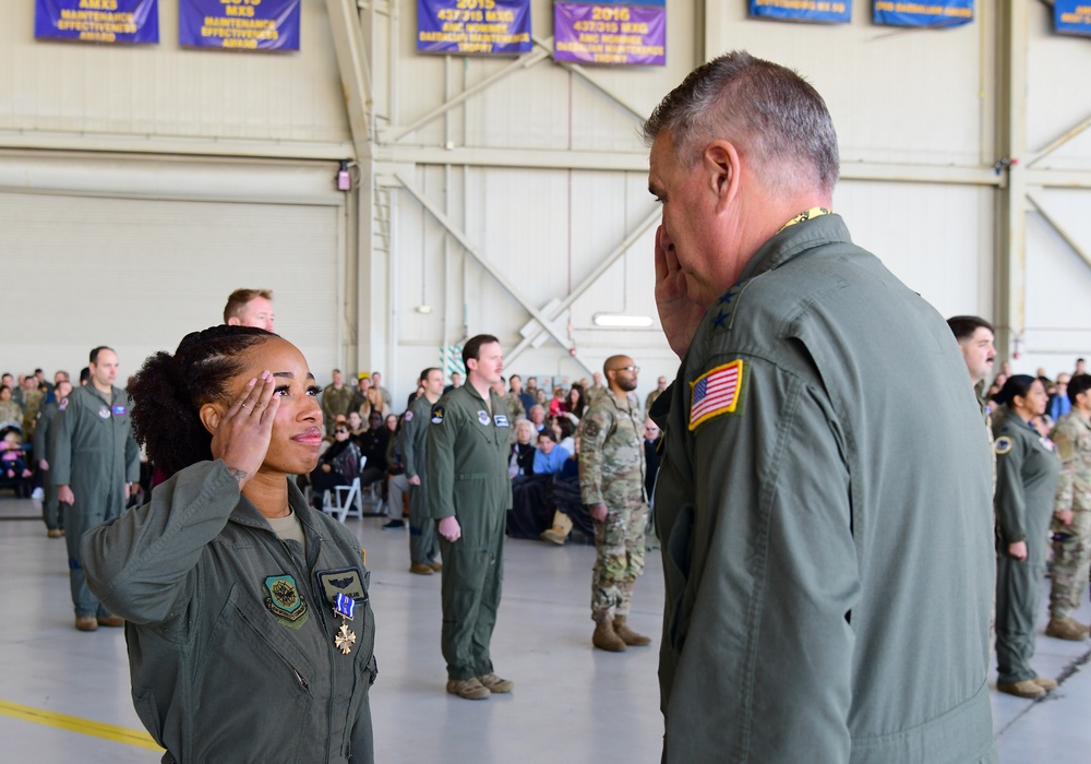 JB Charleston hosts largest DFC ceremony in decades, recognizes 51 mobility Airmen for heroic efforts during Operation Allies Refuge