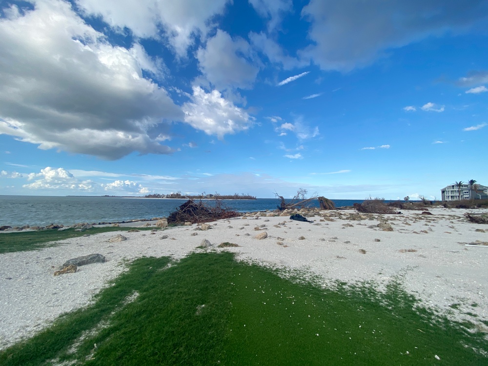 Sand is Scattered Over Areas Impacted by Hurricane Ian