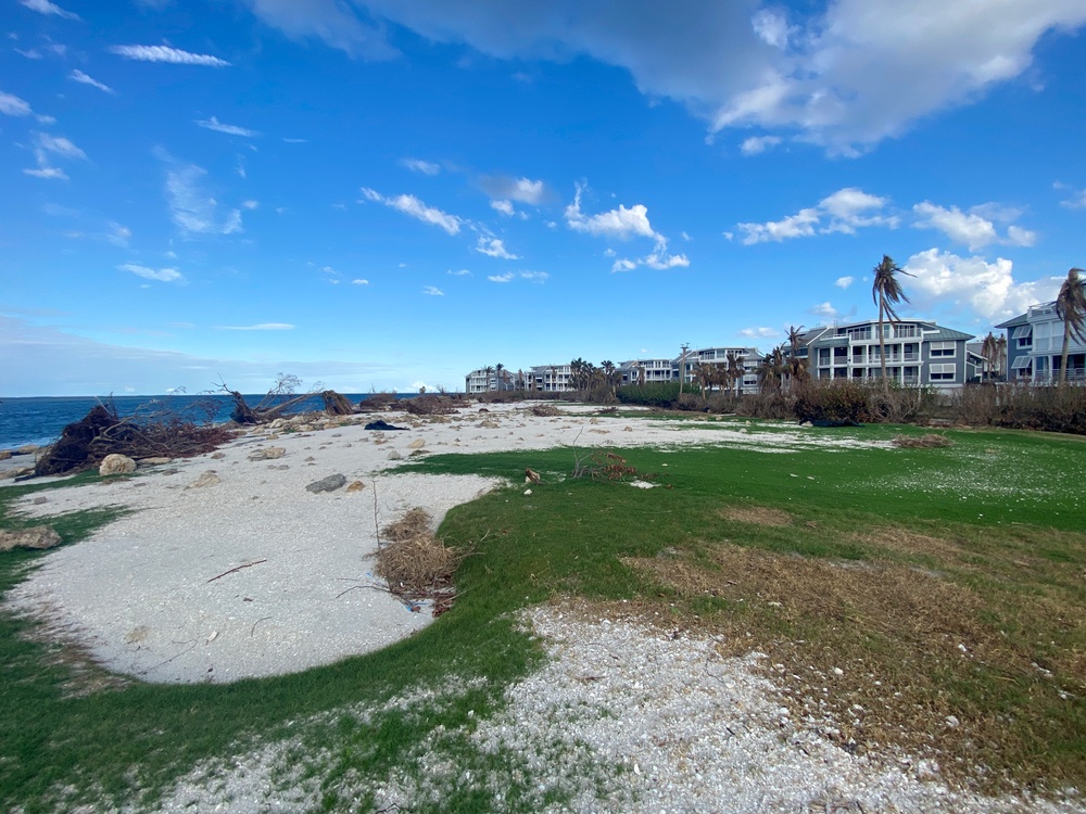 Sand is Scattered Over Areas Impacted by Hurricane Ian