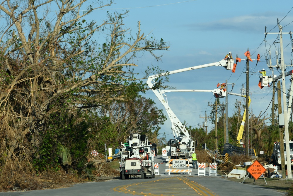 Crews Work to Restore Power on Sanibel