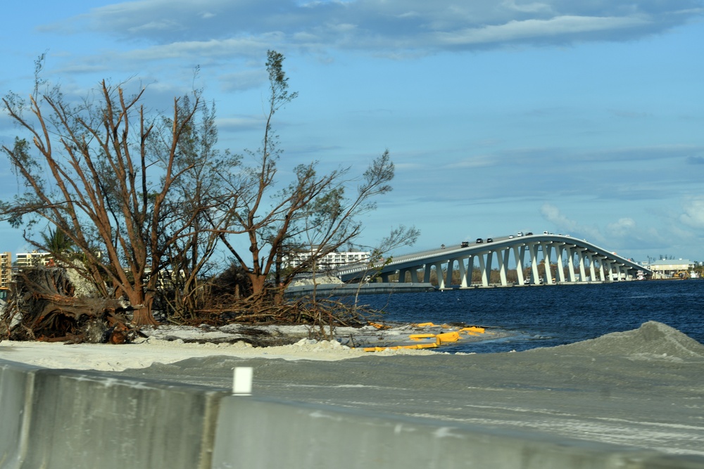 Sanibel Causeway Is LIned With Barriers to Support the Causeway