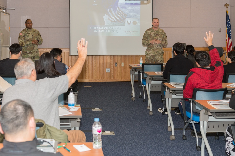 Orientation for New Employees at USAG Humphreys