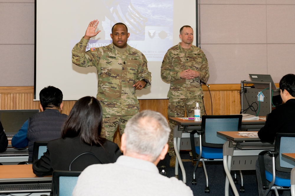 Orientation for New Employees at USAG Humphreys