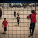 Children play soccer at the al Hol camp