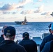 USS CHANCELLORSVILLE CONDUCTS RAS WITH USS RONALD REAGAN