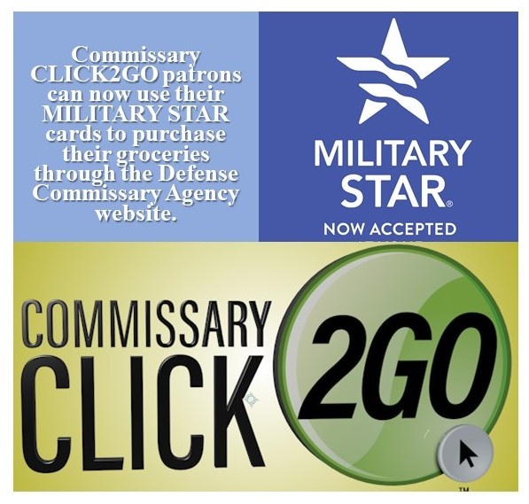 Commissary CLICK2GO customers can now use MILITARY STAR cards for their online purchases