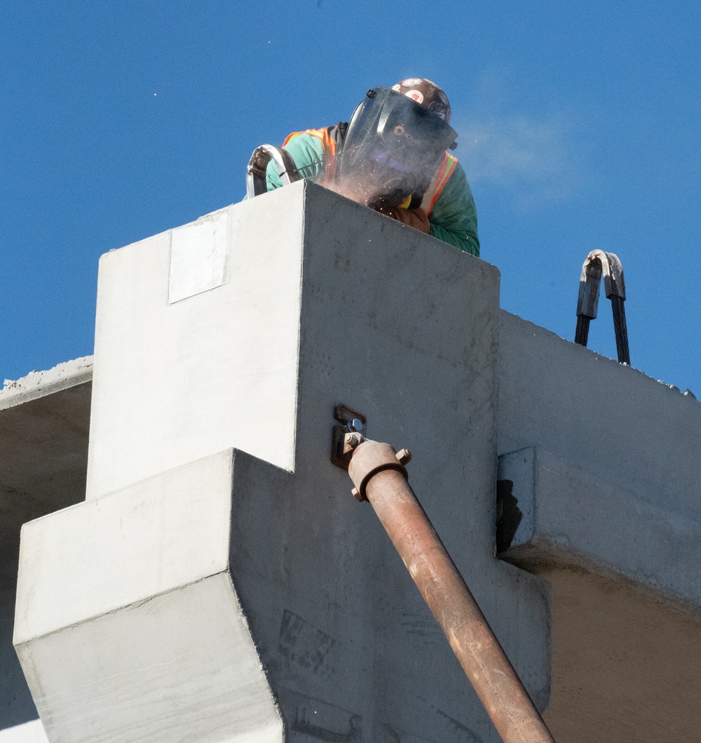 Construction work continues at the site of the Louisville VA Medical Center Nov. 21, 2022.