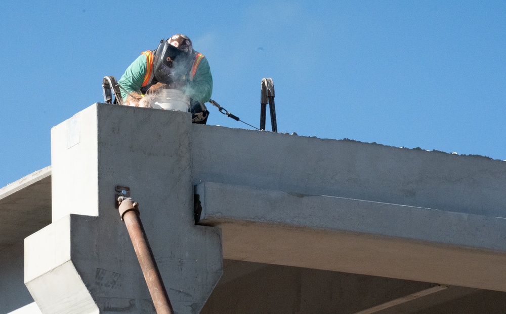 Construction work continues at the site of the Louisville VA Medical Center Nov. 21, 2022.