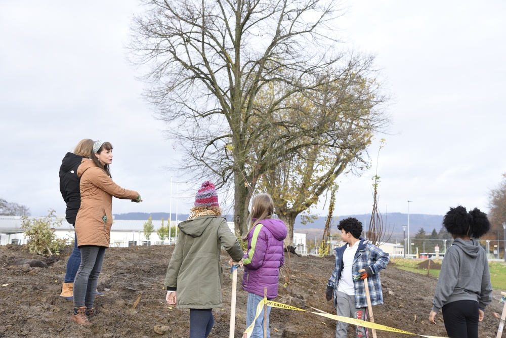 USACE Partners with DoDEA Students for Tree Planting in Wiesbaden