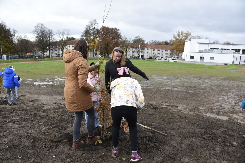 USACE Partners with DoDEA Students for Tree Planting in Wiesbaden