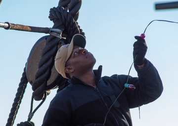 USS Constitution Decorates for Holiday Season
