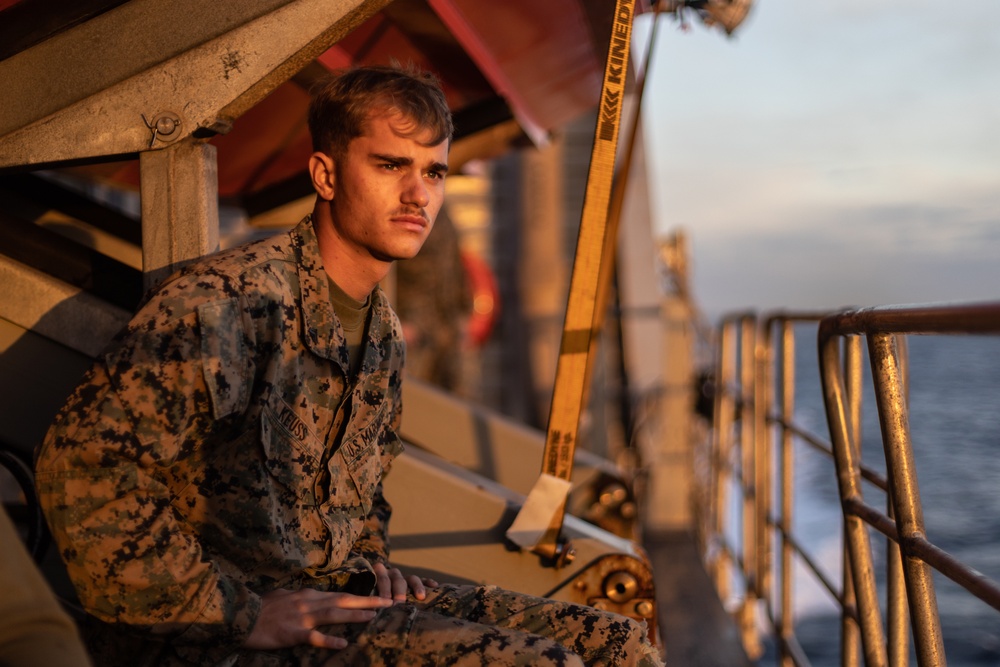 II MEF Marines From North Carolina board USNS Trenton in the Mediterranean Sea