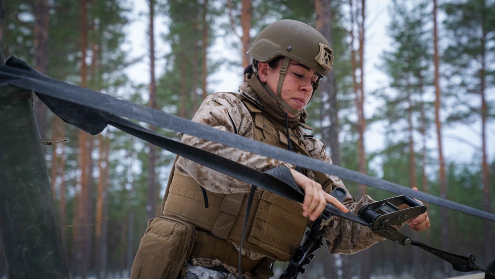 U.S. Marines with Combat Logistics Battalion 6 Conduct IED Lanes During Exercise Freezing Winds 22