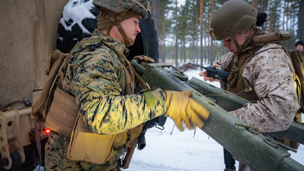 U.S. Marines with Combat Logistics Battalion 6 Conduct IED Lanes During Exercise Freezing Winds 22