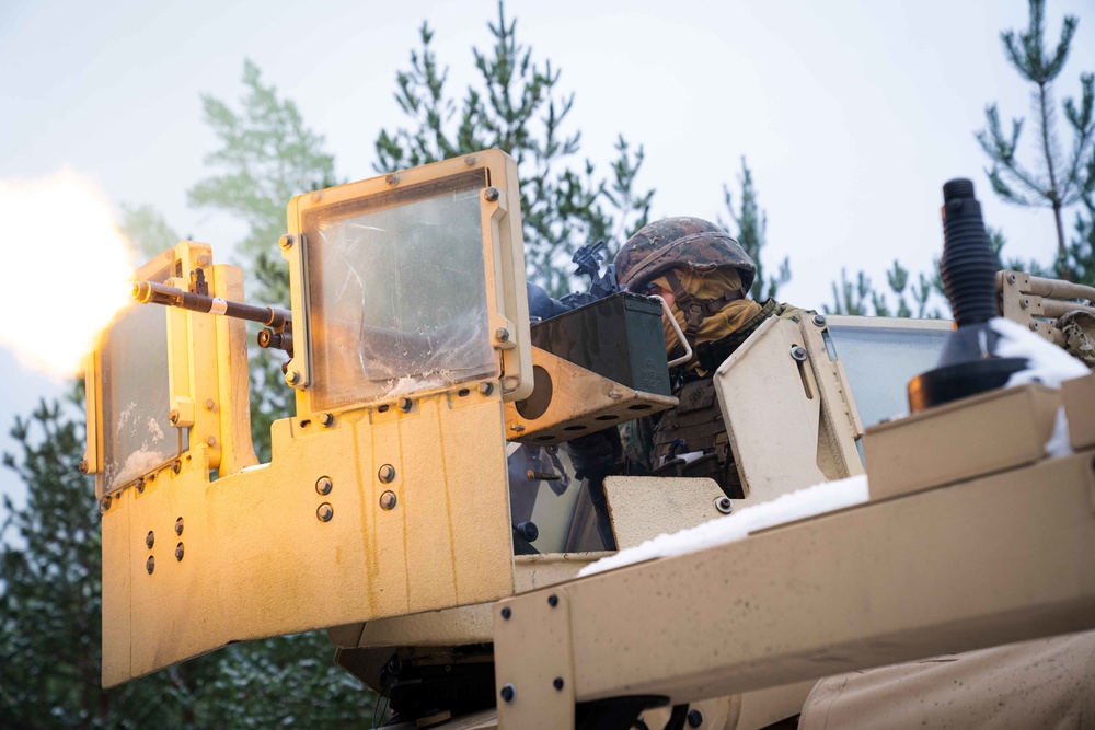 U.S. Marines with Combat Logistics Battalion 6 Conduct IED Lanes During Exercise Freezing Winds 22