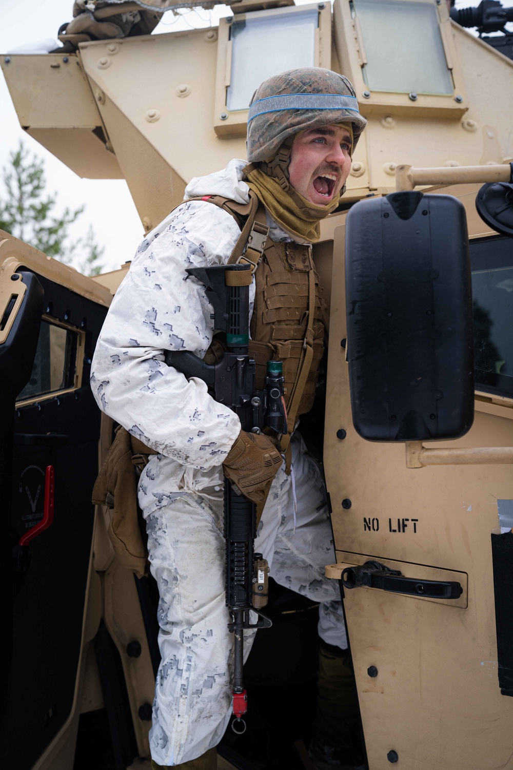 U.S. Marines with Combat Logistics Battalion 6 Conduct IED Lanes During Exercise Freezing Winds 22