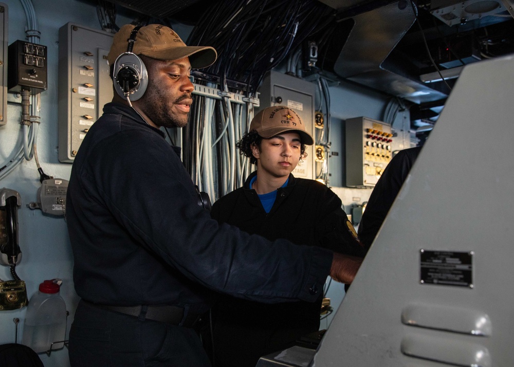 Daily operations aboard USS George H.W. Bush (CVN 77)